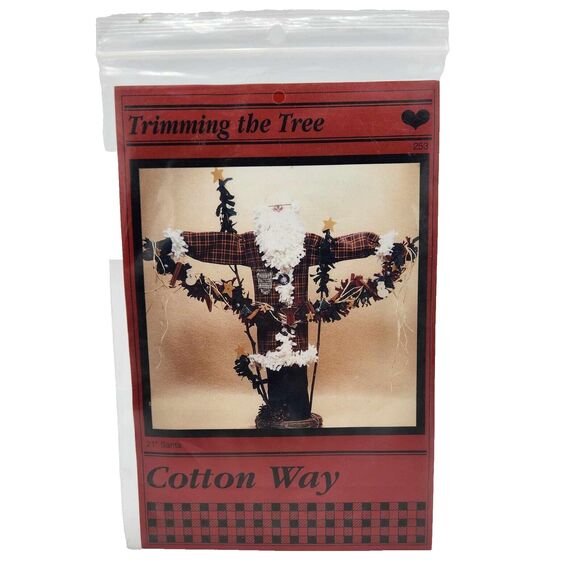 The Cotton Way Collection TRIMMING THE TREE 21" Santa Sewing Pattern Christmas - Picture 1 of 4